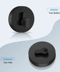Single Cylinder Deadbolt Lock With Key For Front Door Entry Built Tough For Exterior Use, Heavy Duty High Security Matte Black Finish