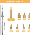 M2 To M8 Pro Grade Heat Set Insertion Tool Kit With Brass Knurled Nuts And Stainless Steel Tip Adapters for precise embedded insert installation