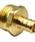 Brass Garden Hose Adapter Fitting 1/2 Inch PEX Barb To 3/4 Inch GHT Male Connector Heavy Duty High Pressure Rust And Corrosion Resistant Lead Free For Leak Free Outdoor Water Connections, brass fitting