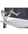 Game Changing Workspace Upgrade With Reliable Gas Spring Dual Monitor Rack For 17 To 32 Inch Displays Aluminum Full Motion Desk Clamp Arm