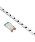 200mm LML9H Miniature Linear Guide Rail, 9mm Width Linear Motion Rail with Slide Block, visible 4-point contact design