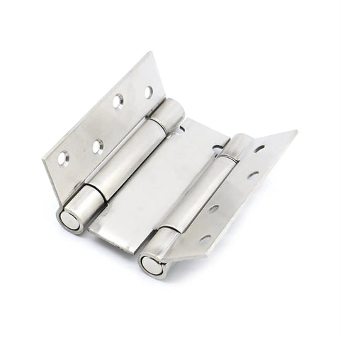 2 Pack Stainless Steel Folding Door Hinge With Ball Bearings, Hidden Cabinet Hinge For Single Or Double Spring Doors, 4 Inch Double Size A