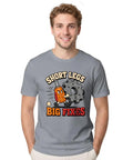 Classic Cool Stubby Screwdriver T-Shirt For DIY Engineers With Short Legs Big Fixes Humor in gray cotton.