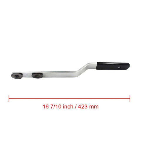 89565 Duct Stretcher Tool With Offset Body For Sheet Metal Work, shown with offset handle and sliding washers, 16 inch reach