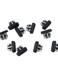 Hella Tight Fit Car Retainer Clips For Tesla Model 3 Side Door Skirt Molding Trim 10 Pack Snap fasteners on a white background.