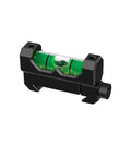 One-Slot Picatinny Rail Anti-Cant Bubble Level With Low-Profile Open Design for firearms in black 6061 aluminum