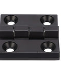 Zinc Alloy Screw Mounting Door Hinge With Auto Close Double Spring For Cabinet Doors And Utility Boxes, 4-hole design, front view