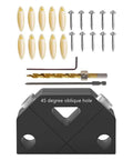Top Tier 45 Degree Dowel Jig Wood Joinery Tool Aluminum Drill Guide For Furniture Crafts and Cabinet Assembly with angled hole locator kit