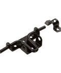 Heavy Duty Sliding Bolt Gate Latch For Wood Fences And Metal Gates WeatherGuard Coated Cold Rolled Steel Padlock Compatible Black Finish