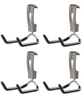 FastTrack Wall Mounted Utility Hook for Rope Hose and Tools Garage Storage With Soft Grip Coating Mounts to Fast Track Rail System or Wall Holds Up to 25 Pounds Each 4 Pack showing four hooks with soft grip coating.