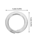 100 Pack M8 Stainless Steel Split Lock Washers For Fasteners And Screws, 1.2cm diameter, 304 stainless steel, flat spring design.