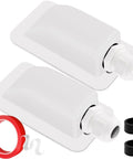 Solar Cable Entry Gland Single Port Waterproof ABS IP68 Duct 3-12mm For RVs Boats White 2 Pack With brackets and seals