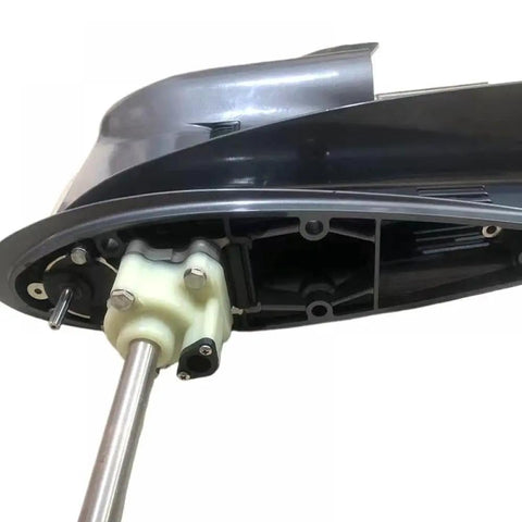 Straight Shot Outboard Engine Lower Unit Assembly With Long Drive Shaft for 2 Stroke 85HP Marine Motor, side view with gearcase.