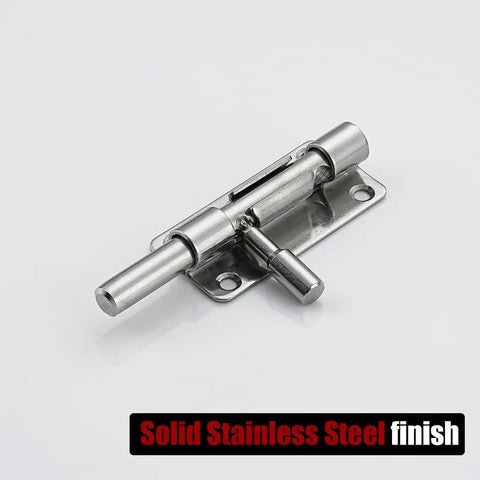 Heavy Duty 4 Inch Barrel Bolt Lock In 304 Stainless Steel For Doors Cabinets And Gates With Padlock Hole Thick 1.4mm