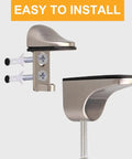 4 Piece Adjustable Glass Shelf Brackets Wall Mount Zinc Alloy Floating Shelf Clamps No Burrs For Bathroom And Kitchen Walls