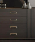 Cabinet with Champagne Bronze Cabinet Pulls With Center Hole 5 Inch Length Modern Zinc Finger Handles For Drawers