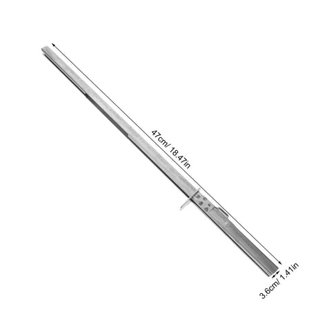 Heavy Duty Plastic Bag Rail Replacement for Packaging Machines and Sealing Equipment Pro Grade Supermarket Tough Ultra Durable and Efficient Rail for Commercial Food Packaging and Retail Bags, 47cm silver rail