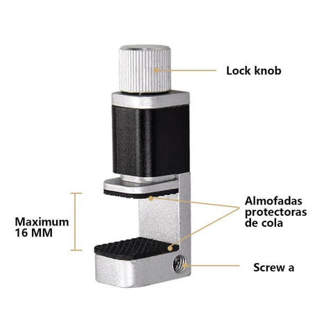 Close-up of clamp from Eight Pack Phone Screen Repair Tool Set With Adjustable Screen Fastening Clamps And Clip Fixtures.