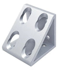 8 Hole Aluminum Inside Corner Gusset L Bracket For 80/20 Extrusion Systems, Heavy Duty Angle Mount With Clear Anodize Finish