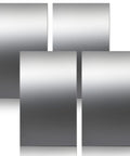 Front view of four 304 stainless steel sheets, 12 x 6 x 0.018 in, for crafting