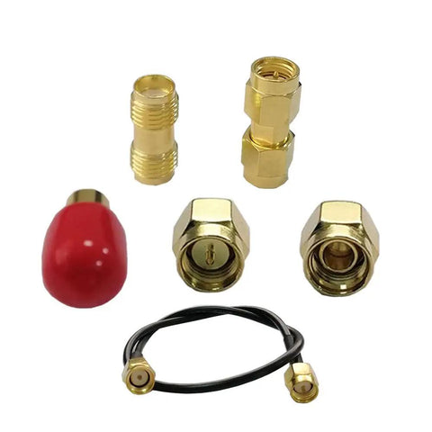 Pro Grade SMA Calibration Kit For Antenna And Vector Network Analyzers Up To Six Gigahertz Includes Short Load Open Through Jumper F2F And M2M Coaxial Test Connectors For Precise NanoVNA And Similar Devices 50 Ohm components including adapters and cable