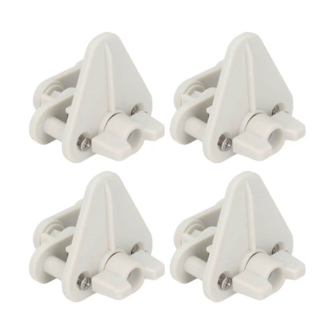 Rock Solid Abs Pontoon Boat Gate Latch Kit Heavy Duty Square Frame Latches for left and right hinged doors on white background.