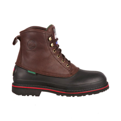 MudDog Waterproof Steel Toe Work Boot For Tough Jobs In Dark Chocolate Size 11 M With 6 Inch Height And Steel Shank Support