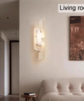 Marble Wall Lamp With Natural Stone Shade, Vintage Style Vanity Light For Bathroom, Kitchen, Living Room Or Porch, Hardwired Stone Sconce