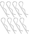 Premium Stainless Steel R Shape Cotter Pins 8 Piece Set Wavy Design Prevents Loosening for tough industrial hitch jobs.