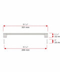 Diagram of Avellino Collection Slick Brushed Nickel Cabinet Handle 11 3 8 Inch Center To Center Bar Pull For Kitchen Cabinets