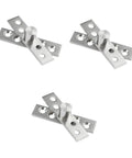 Three Piece 360 Degree Rotating Door Hinges Center Pivot Set with stainless steel finish and included hardware