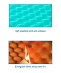Close-up of Solid Sound Dampening Egg Crate Foam Roll With Heavy Duty Adhesive Backing showing texture and flame resistance.