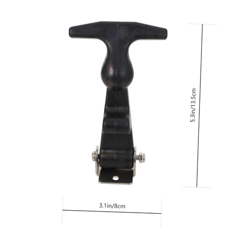 Black flexible hood catch from Heavy Duty Draw Latches Kit With Brackets, Stainless Steel Toolbox Latches, size 5.3x3.1 inches
