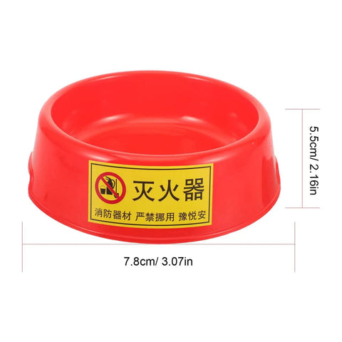 Fire Extinguisher Base Floor Holder For Home Office And Industrial Spaces, red heavy-duty plastic holder with dimensions