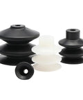 Heavy Duty Khaki Pneumatic Vacuum Sucker Nozzle For Industrial Manipulator Robotics showing varied suction cup sizes and colors.