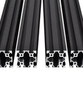 4040 Aluminum Extrusion Profile With V Slot 39.4 Inch European Standard Anodized Linear Rail 4 Pack Black Finish Heavy Duty