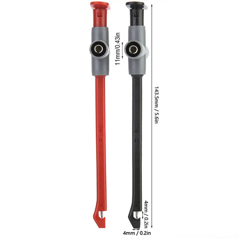 Two Pack P5010 Puncture Probe Wire Piercing Test Clip Automotive Electrical Testing Kit For Multimeter Leads 4mm