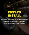 Installation of Beefed-Up Steering Drag Link For Jeep Wrangler And Ram Trucks Heavy-Duty Replacement shown on vehicle