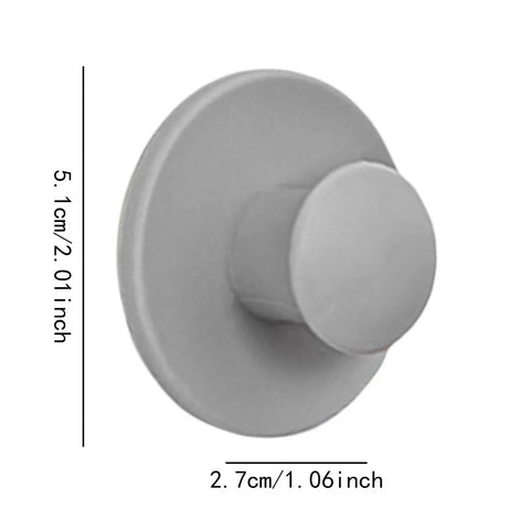 Stick-On Cabinet Pulls 6 Pack, Self-Adhesive Knob Handles 5.1cm x 2.7cm Modern Gray PP Material for Quick No-Drill Install