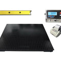 Dang Tough Boss Level Heavy Industrial Floor Scale With Digital Readout And Included Printer For Warehouse Or Shipping Weighing 48 X 48 Inch Steel Platform 5000 Lb Capacity Smooth Operation with printer and indicator.