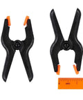 10-Pack 3.4 Inch Plastic Spring Clamps Heavy Duty For Crafts Backdrop Clips And Photo Stand Holds Dope, shown with ruler for scale