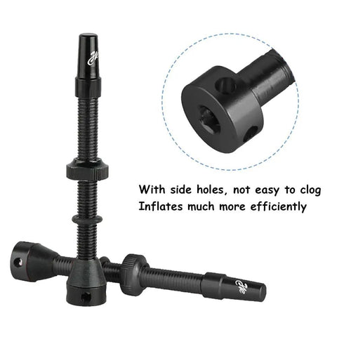 8 Pack Presta Valve Stem Kit 44mm 1.74 Inch Tubeless Valve Tools For Mountain And Road Bikes Aluminum Alloy side holes