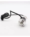 Front view of Two Phase Rotary Encoder With Optical Incremental Precision Plug And Play 400 Pulses Per Revolution 5 To 24V DC 1.5 Meter Cable