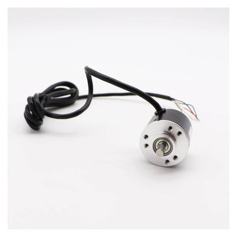 Front view of Two Phase Rotary Encoder With Optical Incremental Precision Plug And Play 400 Pulses Per Revolution 5 To 24V DC 1.5 Meter Cable