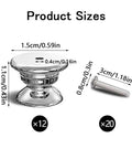 Built Like A Tank DIY Cabinet Drawer Pull Bases And Heavy Duty Screws For Epoxy Silicone Molds Rock Solid Metal Knob Mounts, sizes shown.