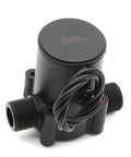 Compact Micro Water Flow Generator With Display G1 Half Inch Male Thread Hydro Turbine for DC Charging shown with connection ports