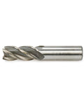 Side view of end mill, 3/4 in dia, 3/4 in shank, HSS, for cutting metal (stainless steel, cast iron)