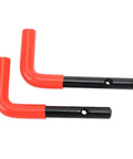 Beefy Replacement Lock Pin Kit For Snow Plow Stand Western HTS Midweight, heavy-duty red and black metal handle lock pins