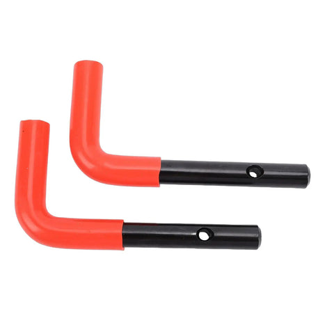 Beefy Replacement Lock Pin Kit For Snow Plow Stand Western HTS Midweight, heavy-duty red and black metal handle lock pins