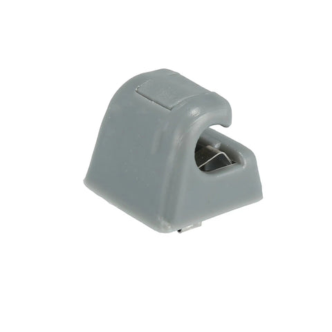 Gray plastic Mercedes Sun Visor Hook Clip for Classic Models W123 W124 W126 W201 190E S Class, side view